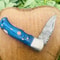 Damascus Steel Hunting Folding Knife for sale