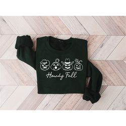 howdy fall western halloween sweatshirt, cute women's western halloween tee, retro halloween shirt, country cowgirl hall