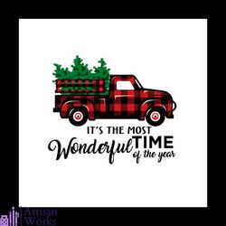 Christmas, Buffalo Plaid Truck, Most Wonderful Time Of The Year, Christmas, Christmas Truck Family, Family,svg cricut, s