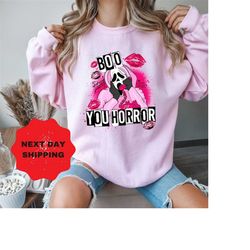 mean girls valentine sweatshirt, spooky sweatshirt, horror bleached sweatshirt, boo you whore sweatshirt, horror movie s