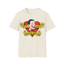 pee wee herman unisex softstyle t-shirt, paul reubens shirt, pee-wee herman paul reuben graphic tee