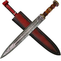 ancient conflict gladius style medieval roman damascus steel short sword