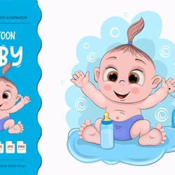 cute cartoon baby. t-shirt, png, svg.