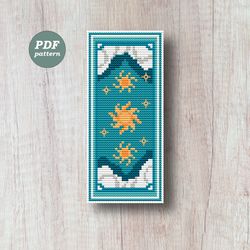Bookmark Cross Stitch Pattern - Sun Counted Cross Stitch Chart - Easy Xstitch Pattern - Embroidery Design