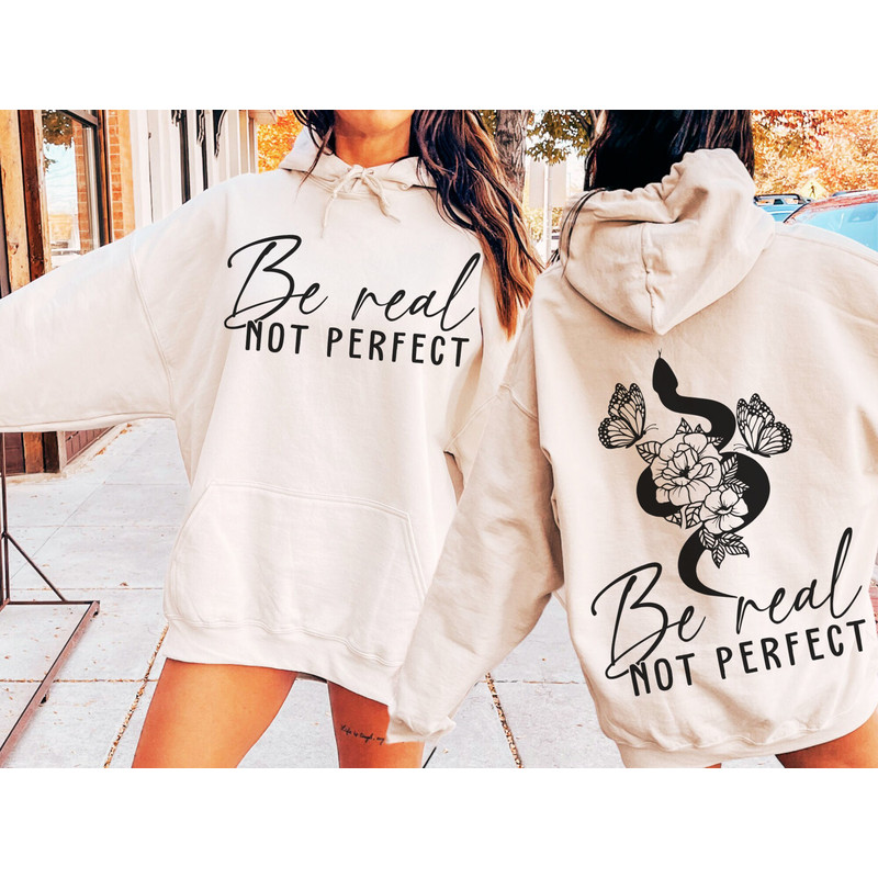 Be real not perfect SVG PNG, svg cut files for Cricut, Self love svg, Inspirational svg, Kindness svg, tshirt, boho svg, front pocket svg - 1.jpg