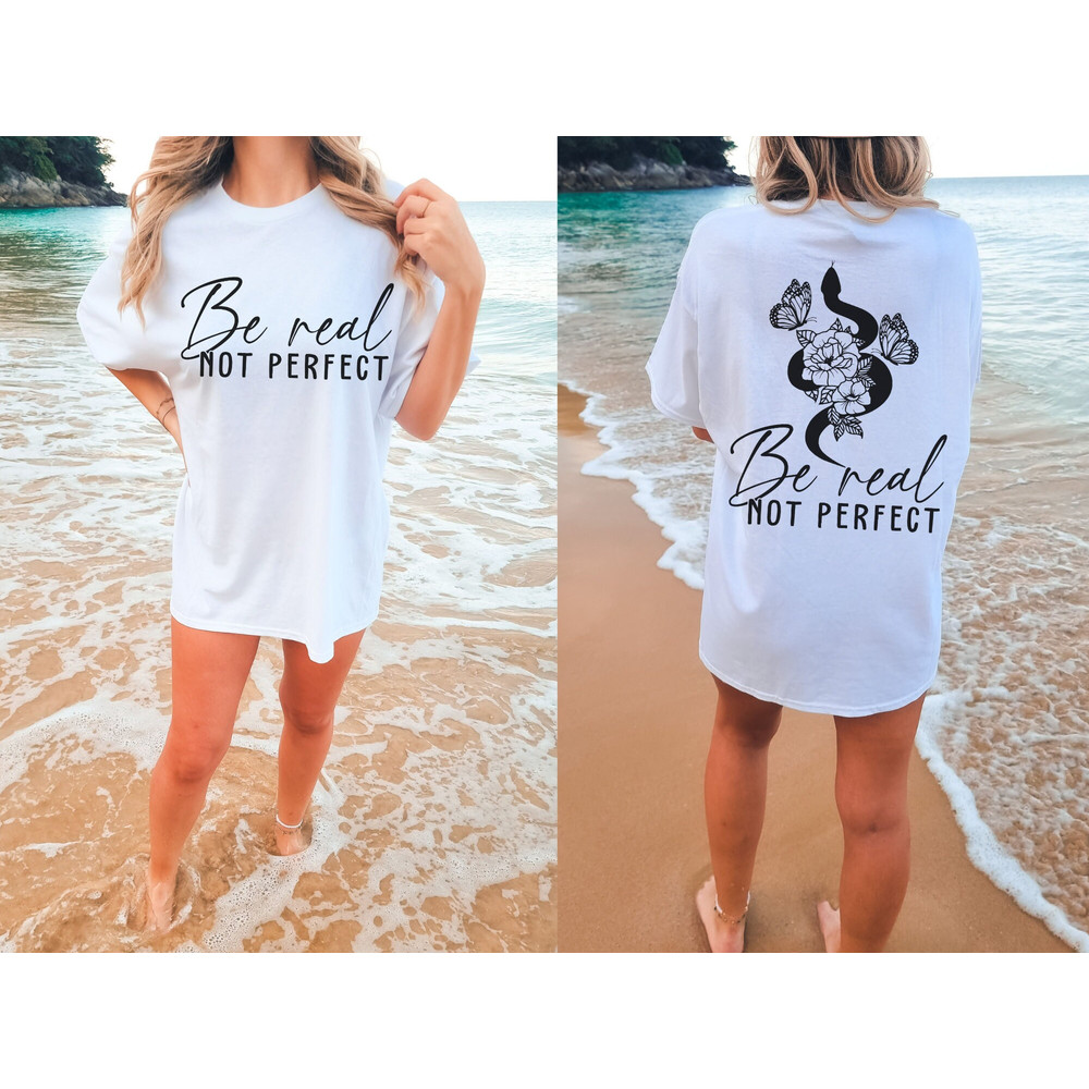 Be real not perfect SVG PNG, svg cut files for Cricut, Self love svg, Inspirational svg, Kindness svg, tshirt, boho svg, front pocket svg - 4.jpg