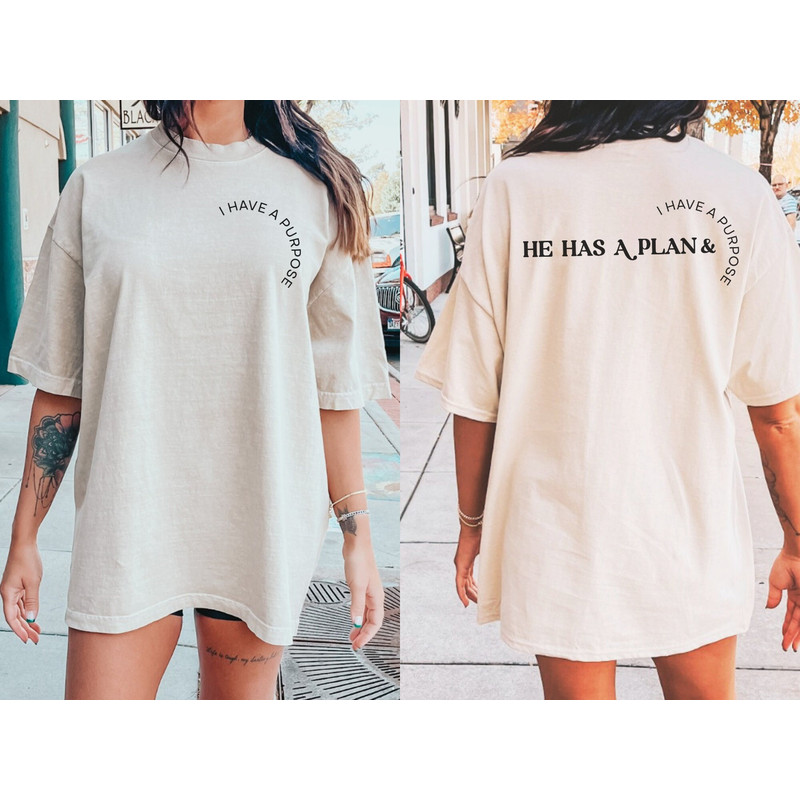 Christian SVG PNG, Retro Jesus Love, He has a plan I have a purpose, Religious DTF Sublimation, Faith, Floral Christian Shirt Design - 1.jpg