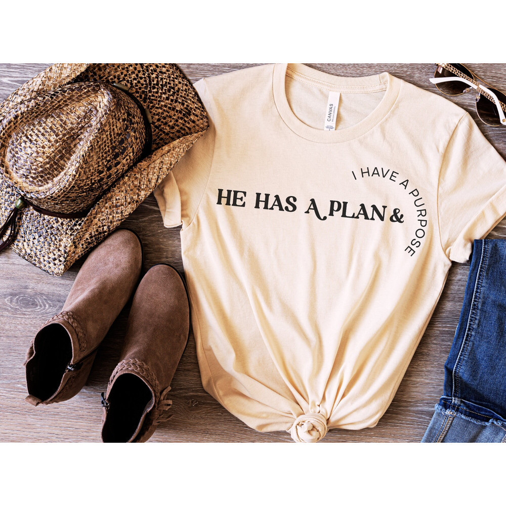 Christian SVG PNG, Retro Jesus Love, He has a plan I have a purpose, Religious DTF Sublimation, Faith, Floral Christian Shirt Design - 3.jpg