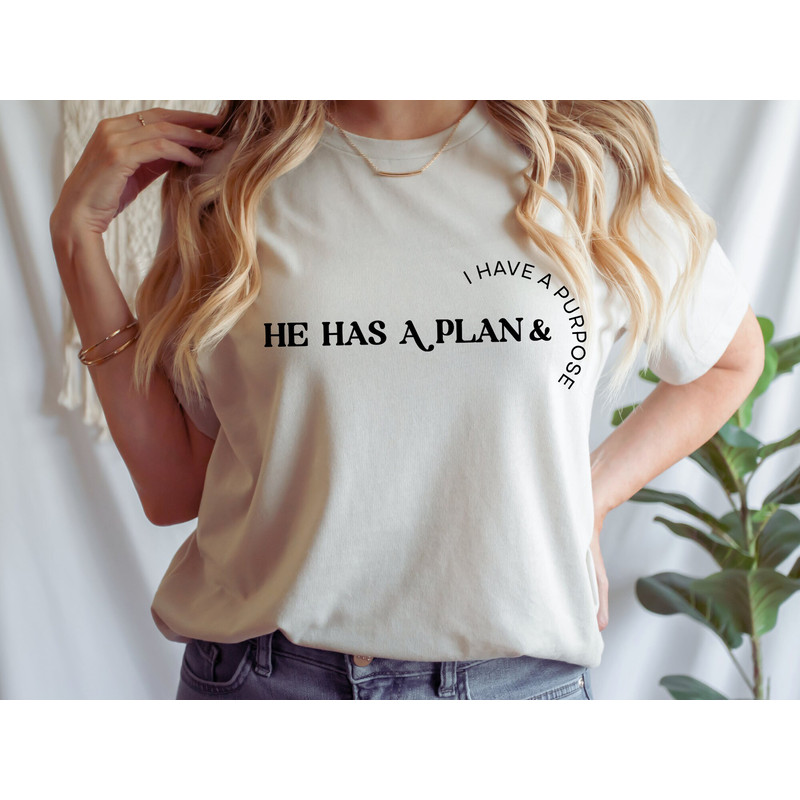 Christian SVG PNG, Retro Jesus Love, He has a plan I have a purpose, Religious DTF Sublimation, Faith, Floral Christian Shirt Design - 4.jpg