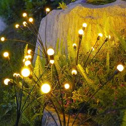 led solar firefly lamp garden decor