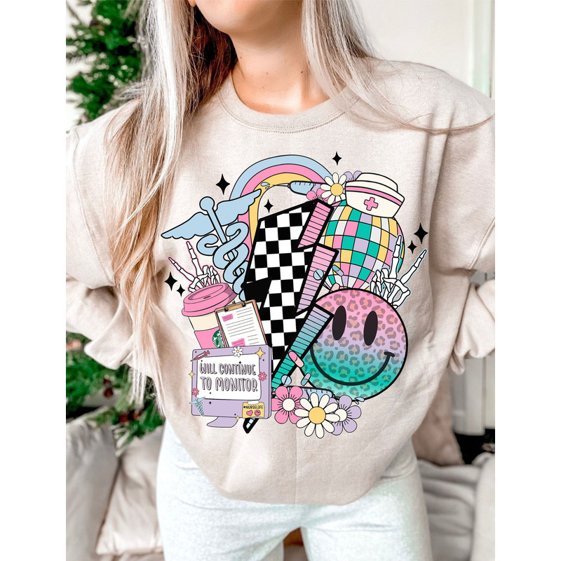 DIGITAL Nurse Png Retro Nurse Design Occupation Design Sublimation School Png Sublimation Design Medical Design Cute Nurse Tshirt Design - 1.jpg