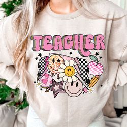 shirt teacher png retro teacher design occupation design sublimation art school png sublimation designs cute teacher des