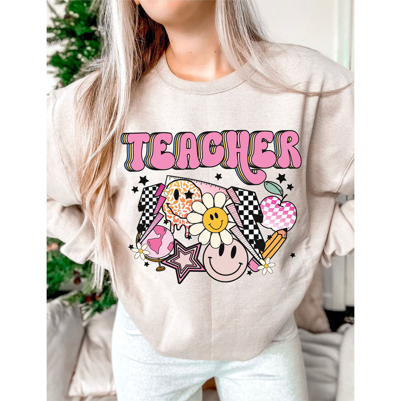 DIGITAL Teacher Png Retro Teacher Design Occupation Design Sublimation Art School Png Sublimation Designs Cute Teacher Design - 1.jpg
