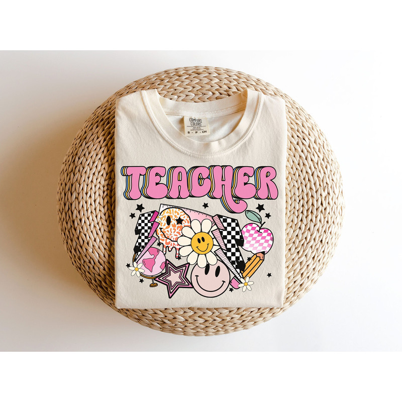 DIGITAL Teacher Png Retro Teacher Design Occupation Design Sublimation Art School Png Sublimation Designs Cute Teacher Design - 2.jpg
