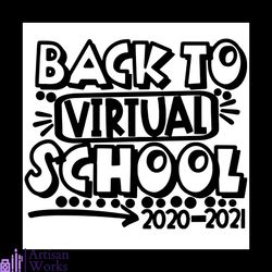 back to virtual school 2020 – 2021 svg, back to school svg, teacher svg