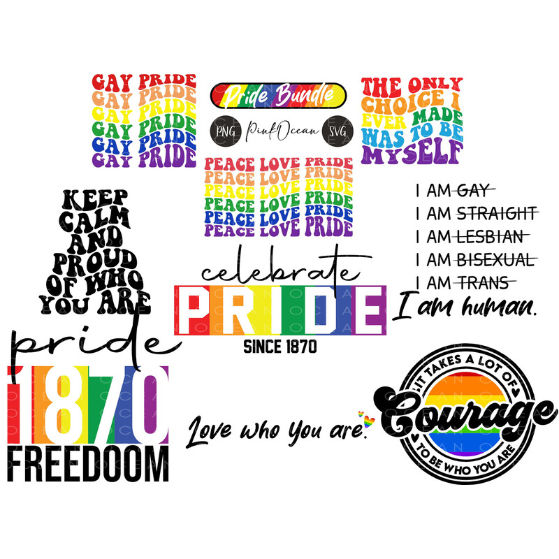 Gay Pride Svg Bundle, LGBT Svg Bundle, Gay Svg, Pride Svg, Rainbow Svg, Gay Pride Shirt Svg, Gay Festival Outfit Svg, Cut Files for Cricut - 3.jpg