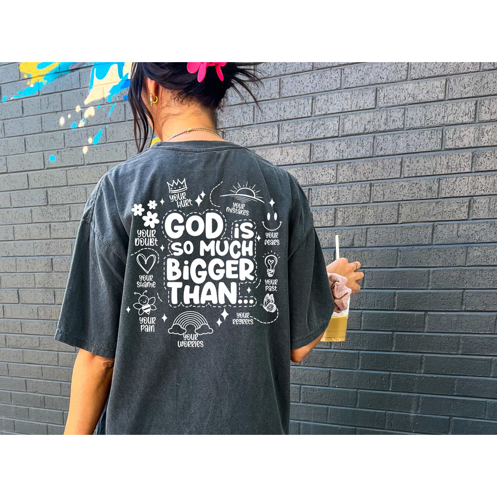 God is Bigger Hoodie Design svg, Retro Christian Sublimation, Bible Affirmations PNG, Dear Person design, Jesus Doodle png, Commercial Use - 3.jpg