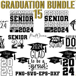 graduation svg bundle, proud graduate 2024 svg, senior 2024 svg, class of 2024 svg, graduation 2024 svg, graduation cap