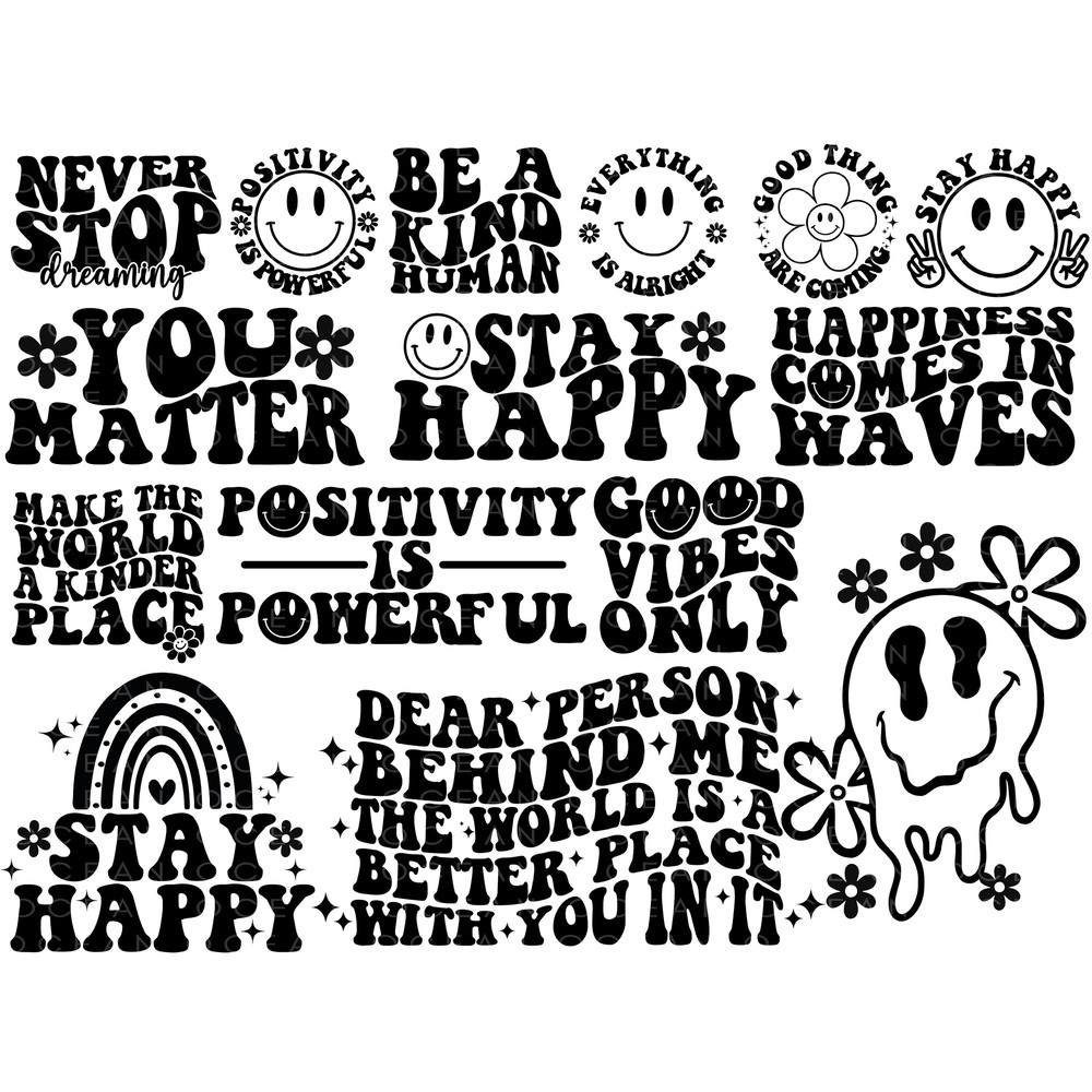 Groovy SVG Bundle, Retro SVG, Boho SVG, Hippie svg, Aesthetic svg, Trendy svg, Inspirational svg, Motivational svg, Wavy Text svg png Cricut - 1.jpg