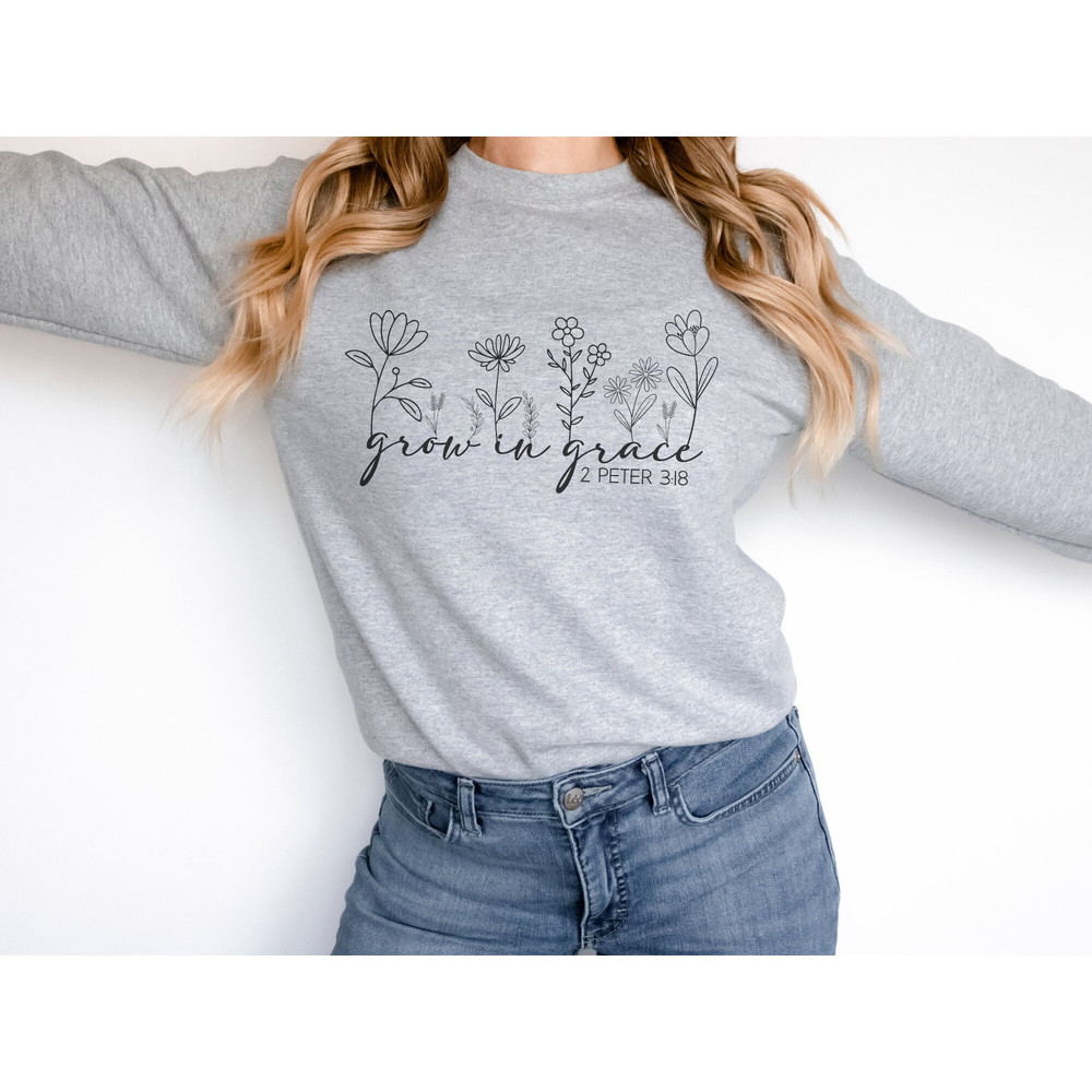 Grown in Grace Svg, Flower Svg, Plant Svg, Christian Svg, Faith Svg, Jesus Svg, Bible Quotes Shirt Svg, Png, Cricut cut file, Png - 2.jpg