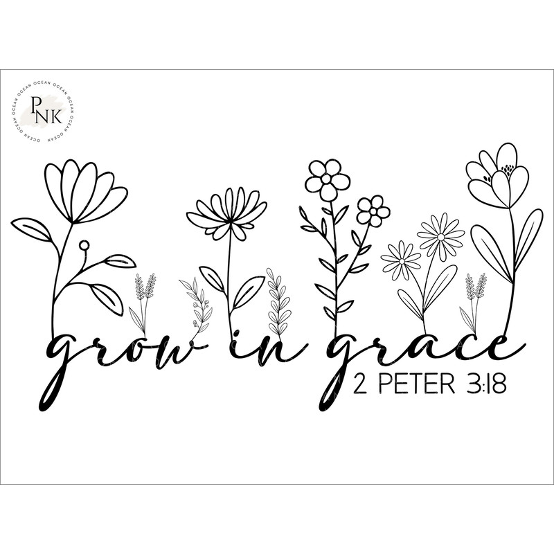 Grown in Grace Svg, Flower Svg, Plant Svg, Christian Svg, Faith Svg, Jesus Svg, Bible Quotes Shirt Svg, Png, Cricut cut file, Png - 4.jpg