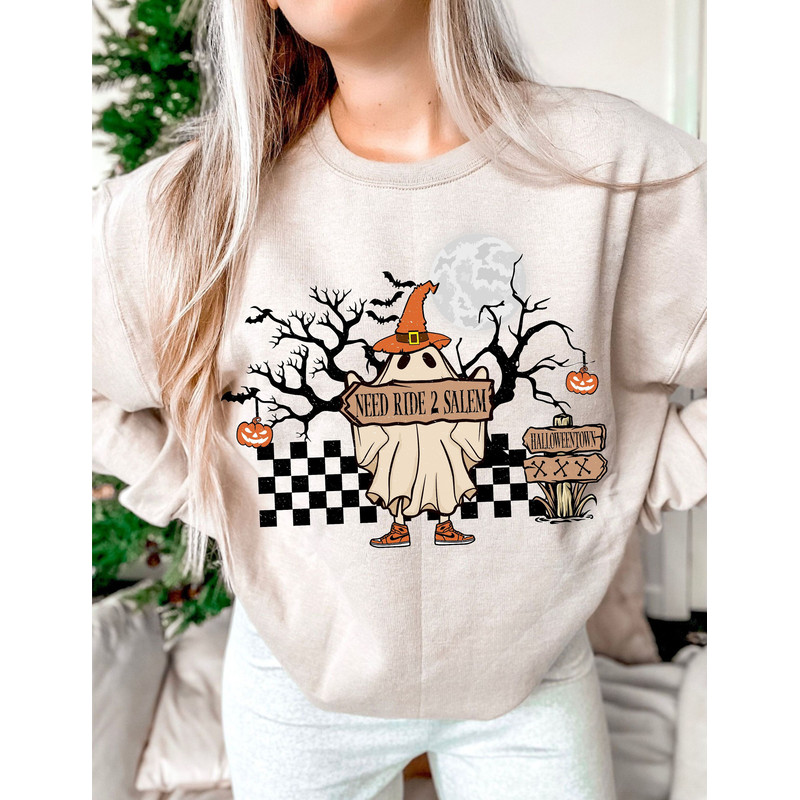 Hitchhiking Ghost PNG-Halloween Sublimation Digital Design Download-spooky season png, funny Halloween png, boho spooky png, fall png design - 1.jpg
