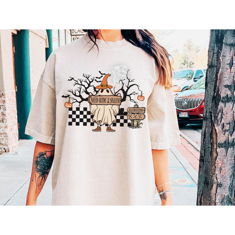 Hitchhiking Ghost PNG-Halloween Sublimation Digital Design Download-spooky season png, funny Halloween png, boho spooky png, fall png design - 2.jpg