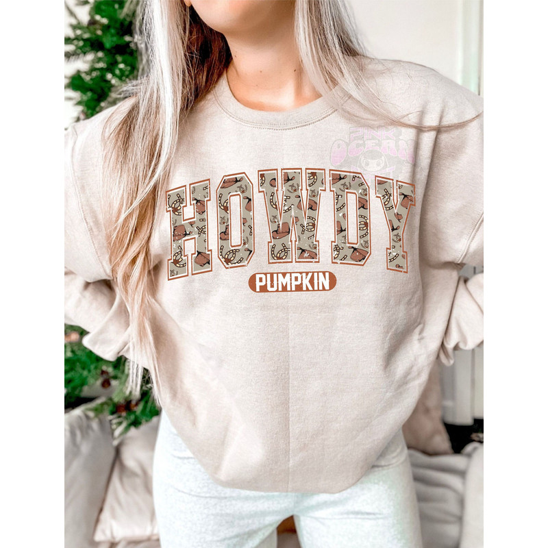 Howdy pumpkin png sublimation design, retro fall sublimation, pumpkin png, fall clipart png, digital download, trendy fall design - 1.jpg