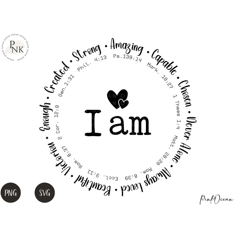 I am Inspiration, Bible Verse svg, Inspirational svg, svg, dxf, jpg, png, mirrored pdf, Cut File Cricut, Silhouette, Iron On - 1.jpg