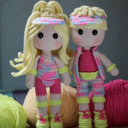 Crochet Barbie & Ken amigurumi pattern 2 in 1 Eng PDF