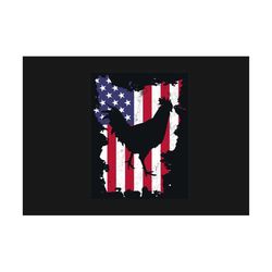 rooster patriotic chicken 4th of july usa flag svg