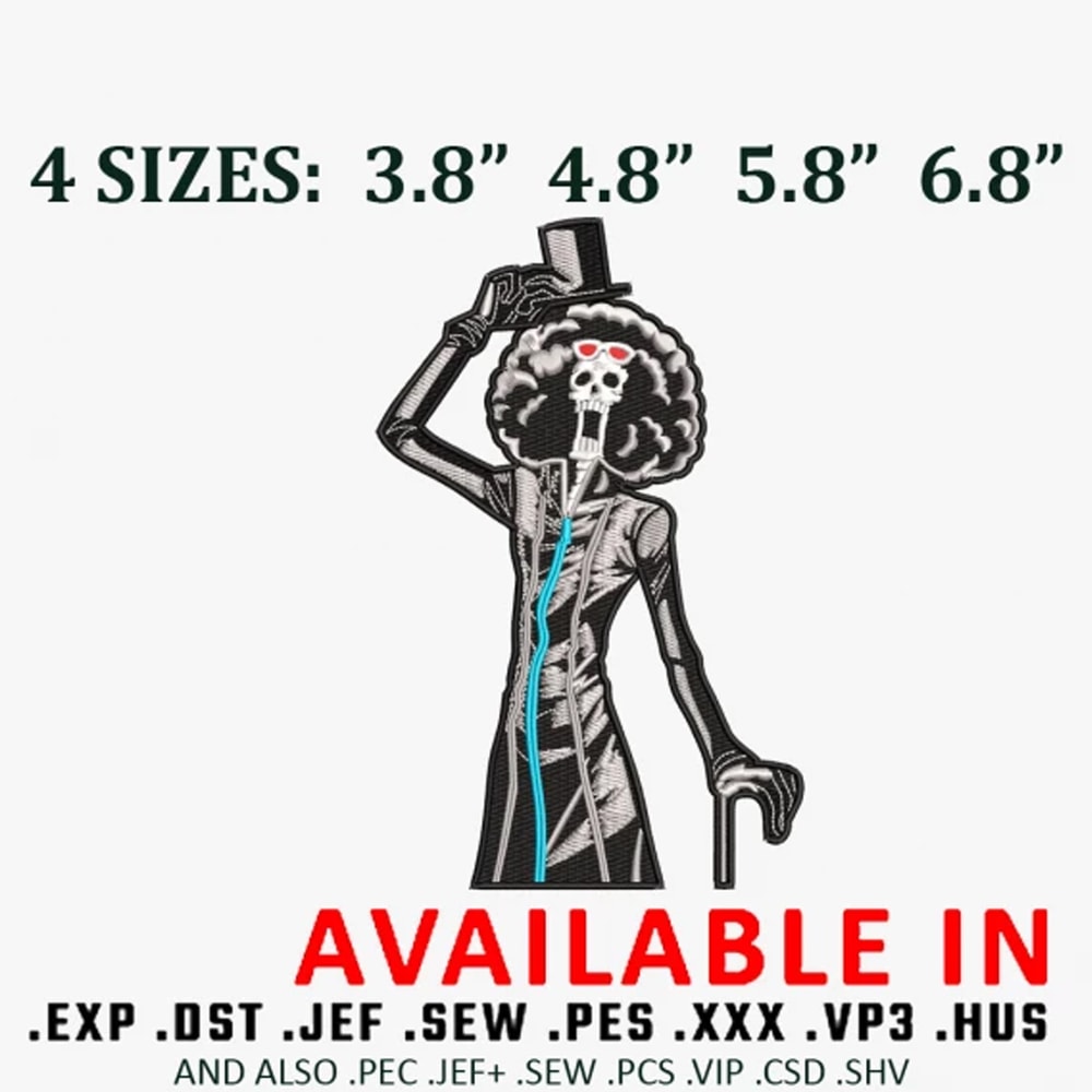 Brook halloween embroidery design