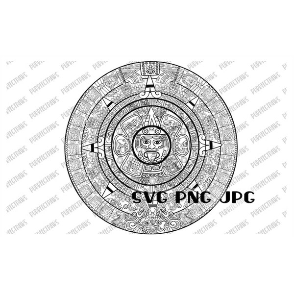 Aztec Calendar SVG PNG JPG Clip Art Printable Instant Dow Inspire Aztec Calendar SVG PNG JPG Clip Art Printable Instant Dow Inspire