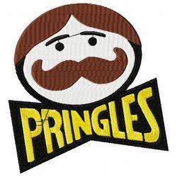 pringles logo embroidery design, logo design, embroidered design, embroidered shirt, logo embroidery, digital download