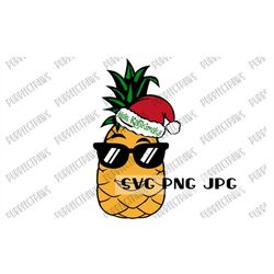 Mele Kalikimaka Hawaiian Christmas SVG, Merry Christmas svg, Mele Kalikimaka svg, Hawaii, Pineapple, Cut File, Sublimati