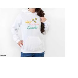 super first grade teacher hoodie for teacher shirt for teacher appreciation gift for teacher tshirt retro teacher t-shir