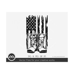 Us Combat boots SVG Boots- military svg, us veteran svg, soldier svg, boots svg, cut file, png dxf, clipart