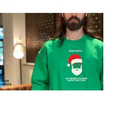 santa beard sweatshirt | men's christmas sweatshirt | christmas sweatshirt | beard | christmas gift | dad shirt | funny