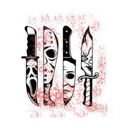 hslloween svg 2021 horror movie characters in knives svg digital download