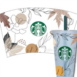 Autumn Coffee Wrap SVG, Fall, Thanksgiving, Coffee, Venti Cup Wrap Instant download svg png jpg
