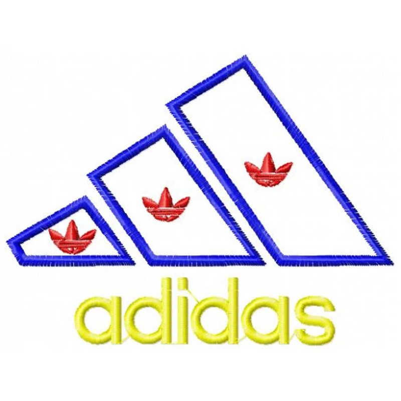 Adidas logo embroidery design