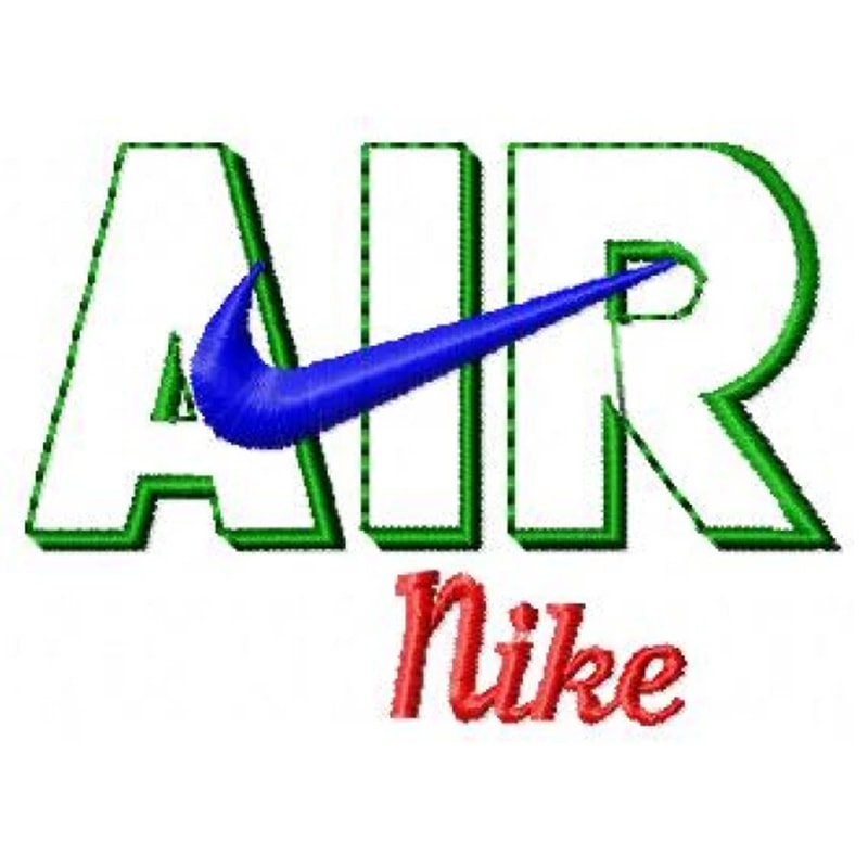 Air nike logo embroidery design