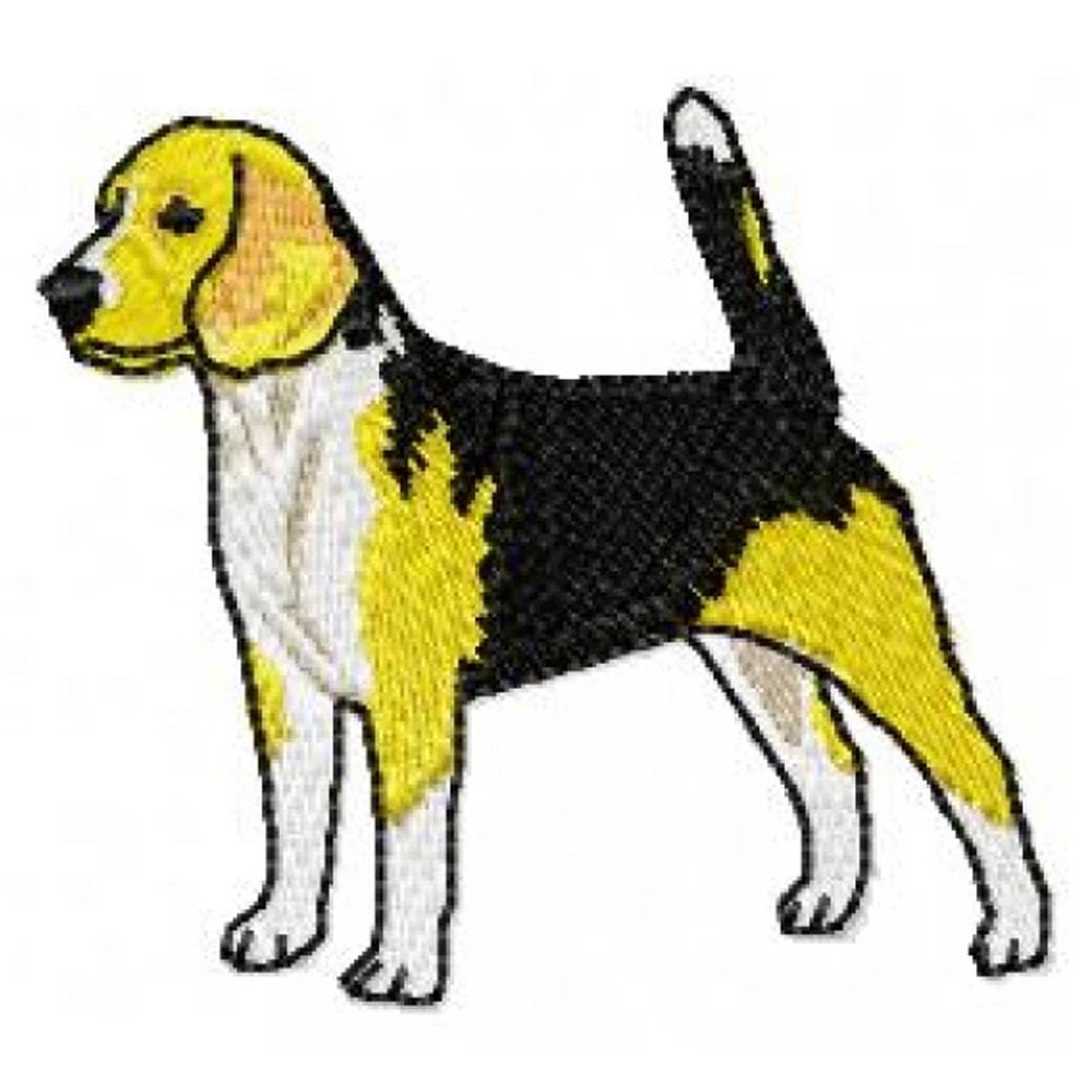 Beagle dog embroidery design
