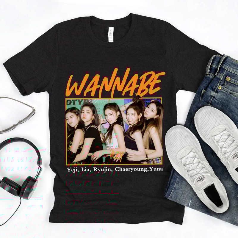 Wannabe ITZY Graphic Tees for Men and Women, ITZY Vintage Unisex T-Shirt-11.jpg