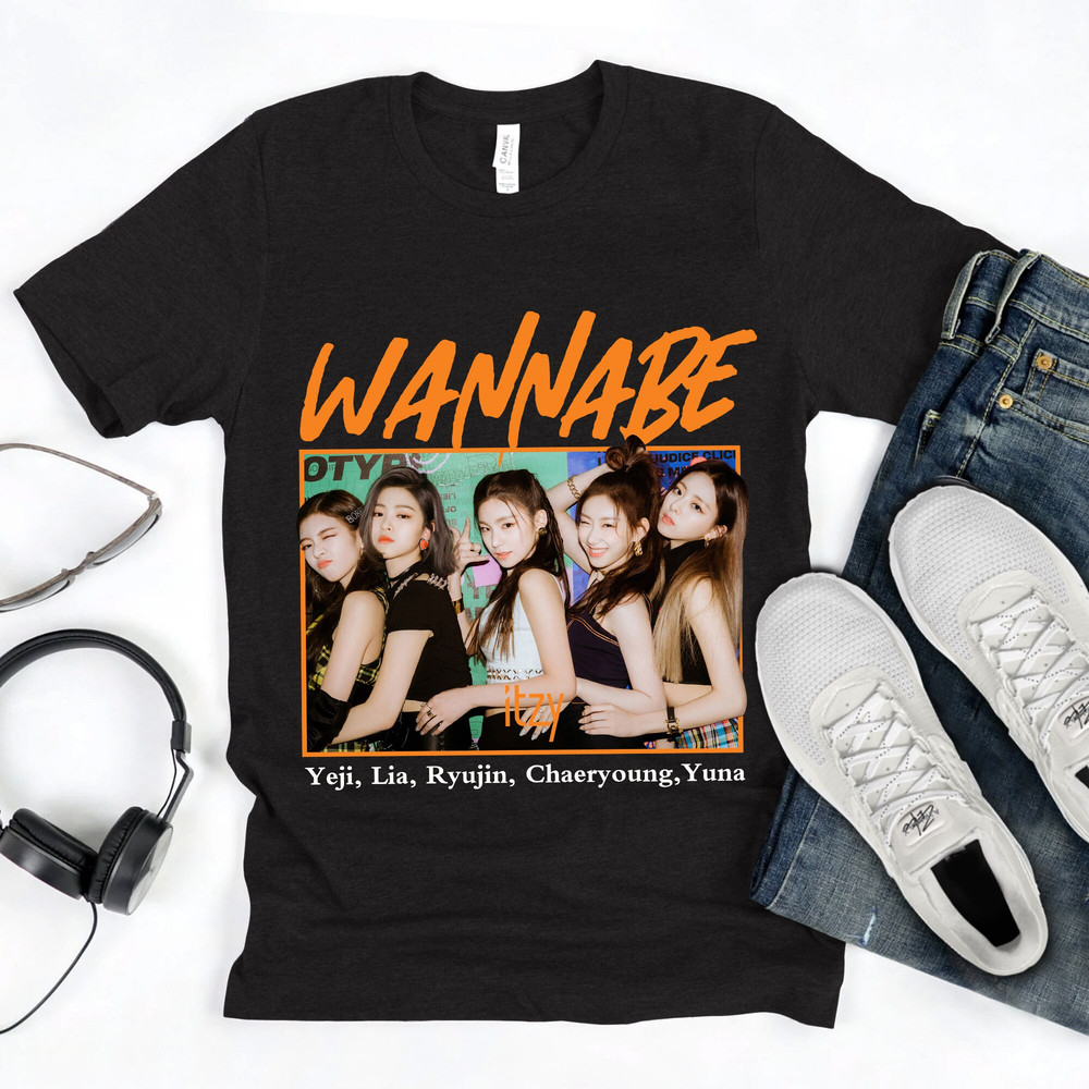 Wannabe ITZY Graphic Tees for Men and Women, ITZY Vintage Unisex T-Shirt.jpg