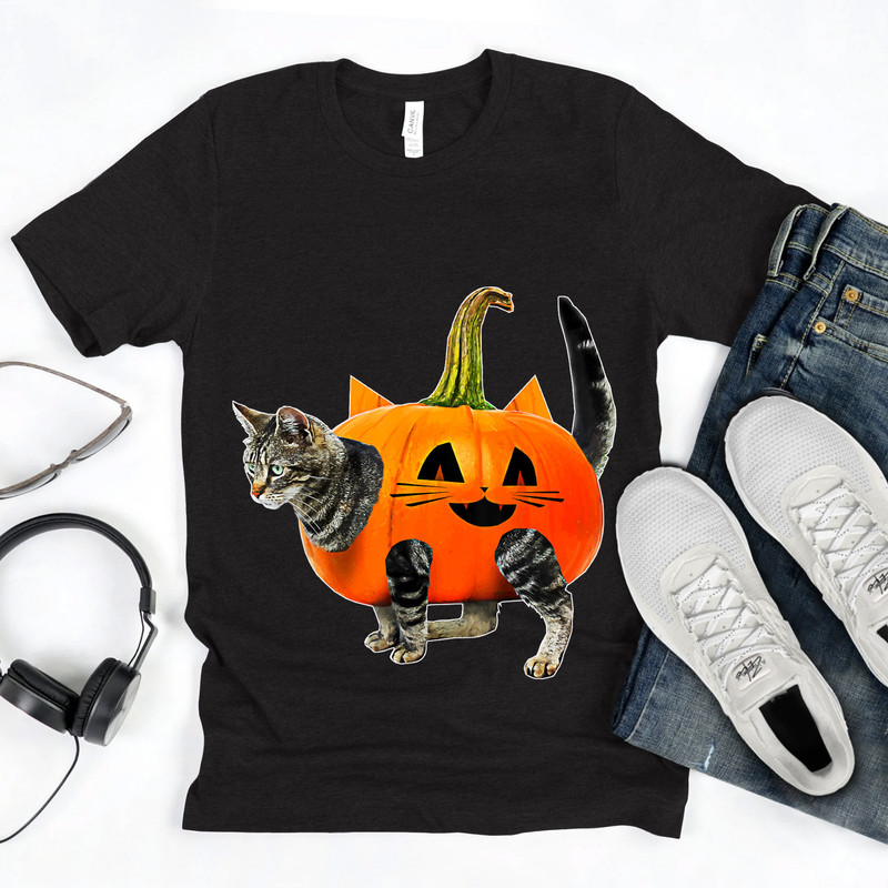 Halloween Jack O Lantern Pumpkin Cat Shirt, Black Cat Jack O Lantern Shirt, Halloween Pumpkin Cat Tee-3.jpg