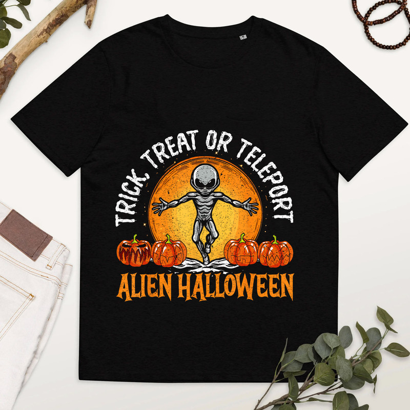 Alien Halloween Trick Or Treat Extraterrestrial Alien Ufo Shirt, Retro Alien Tshirt, UFO Halloween Shirt-4.jpg