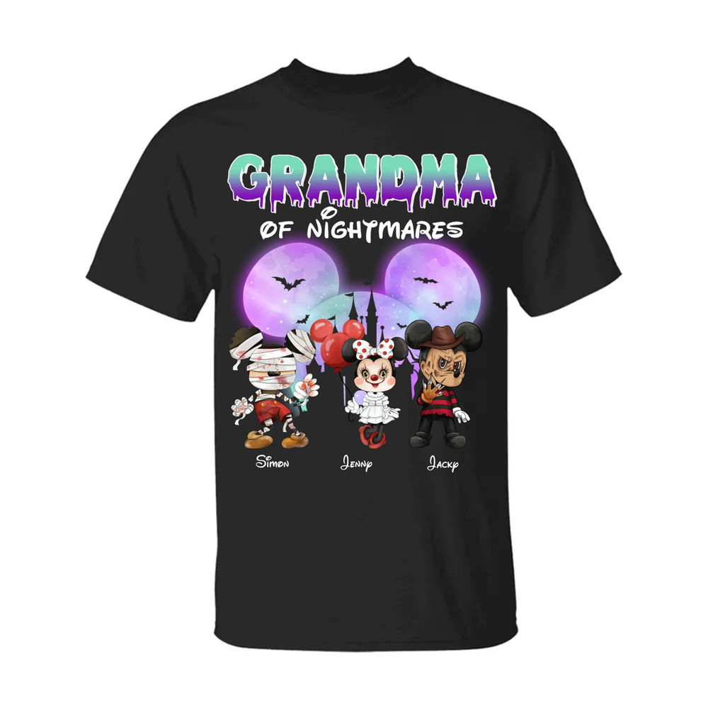 Halloween Grandma And Grandkids T-Shirt, Grandma Of Nightmares Personalized Shirt , Halloween Gift For Grandma-9.jpg