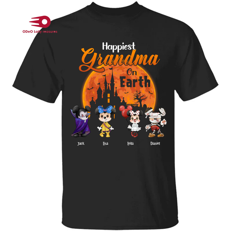 Halloween Happy Grandma And Kids T-Shirt, The Happiest Grandma On Earth T-Shirt Hoodie, Halloween Gift For Grandma-1.jpg