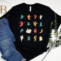 cute ghost halloween t-shirt, vintage halloween shirt, ghost halloween shirt for women, fall shirts, halloween shirt